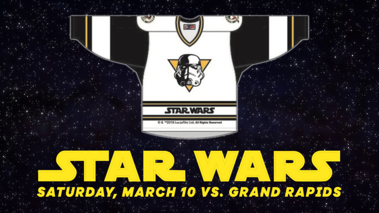 Wilkes-Barre/Scranton Penguins Star Wars Jerseys, designed by Dave