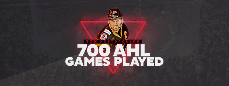 Read more about the article KOSTOPOULOS APPEARS IN 700th AHL GAME