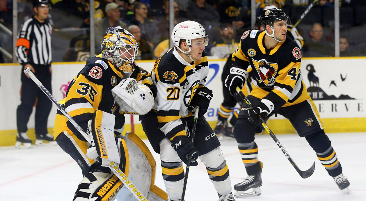 Read more about the article PENGUINS LOSE TO P-BRUINS IN OT, 2-1