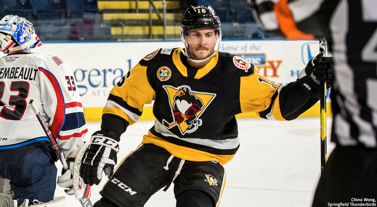 Read more about the article PENGUINS VICTORIOUS IN SHOOTOUT AT SPRINGFIELD, 2-1