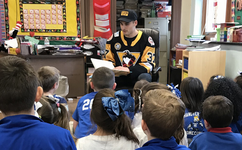 Read more about the article PENS PUT DOWN STICKS, OPEN UP BOOKS FOR READ ACROSS AMERICA