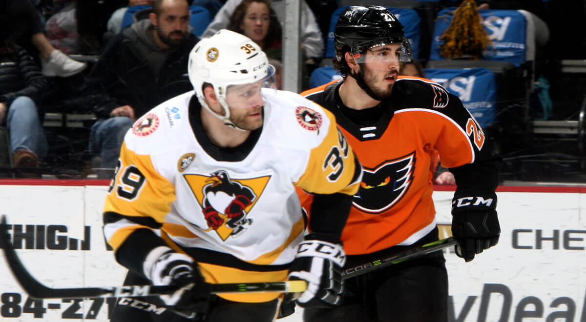 Read more about the article PENGUINS LOSE AT LEHIGH VALLEY, 4-2