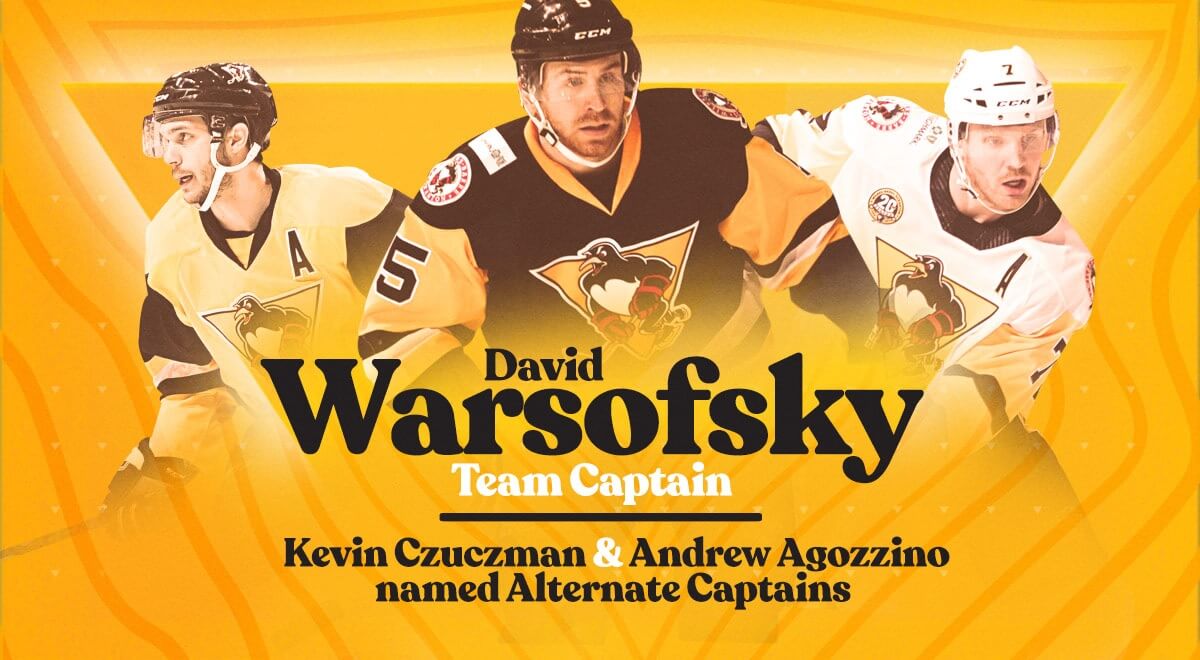 Read more about the article PENGUINS NAME DAVID WARSOFSKY TEAM CAPTAIN