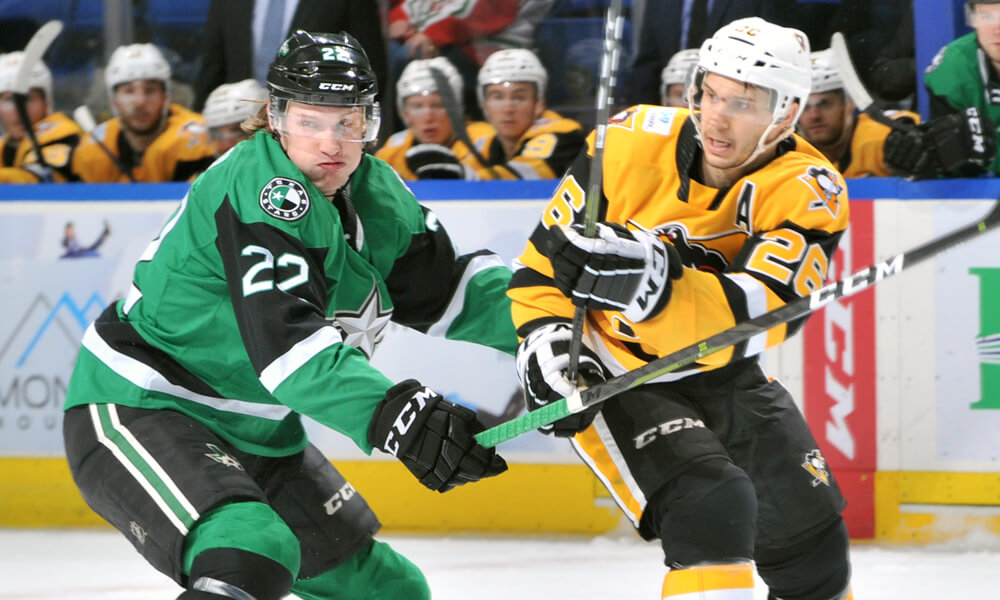 Read more about the article SECOND-PERIOD FLURRY NOT ENOUGH IN PENGUINS’ LOSS TO STARS
