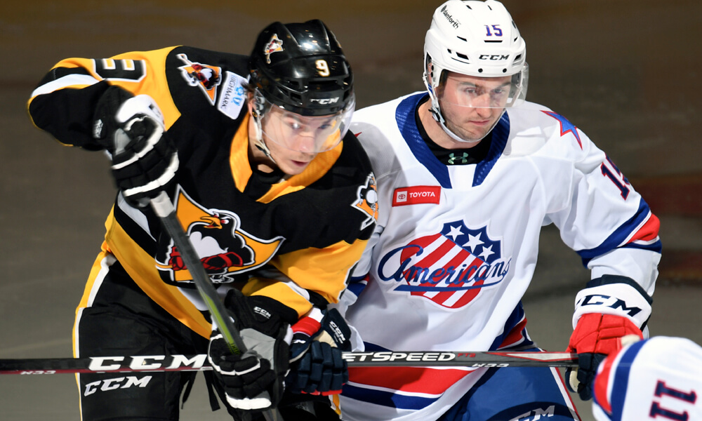 Read more about the article DESPITE LATE PUSH, PENGUINS LOSE IN ROCHESTER, 4-2