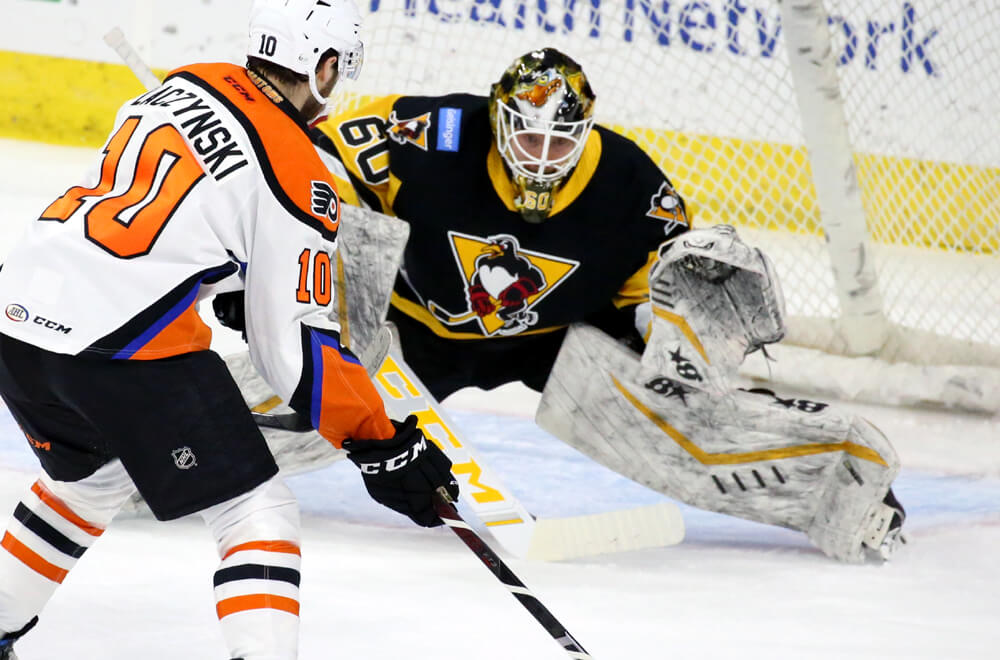 Read more about the article LARMI LOGS 29 SAVES IN PENGUINS 2-0 LOSS