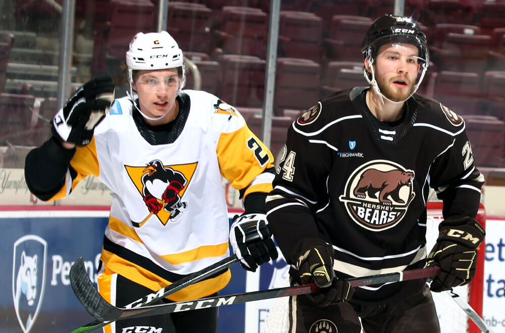 Read more about the article McMICHAEL’S HAT TRICK FOILS PENGUINS IN 3-1 LOSS TO BEARS