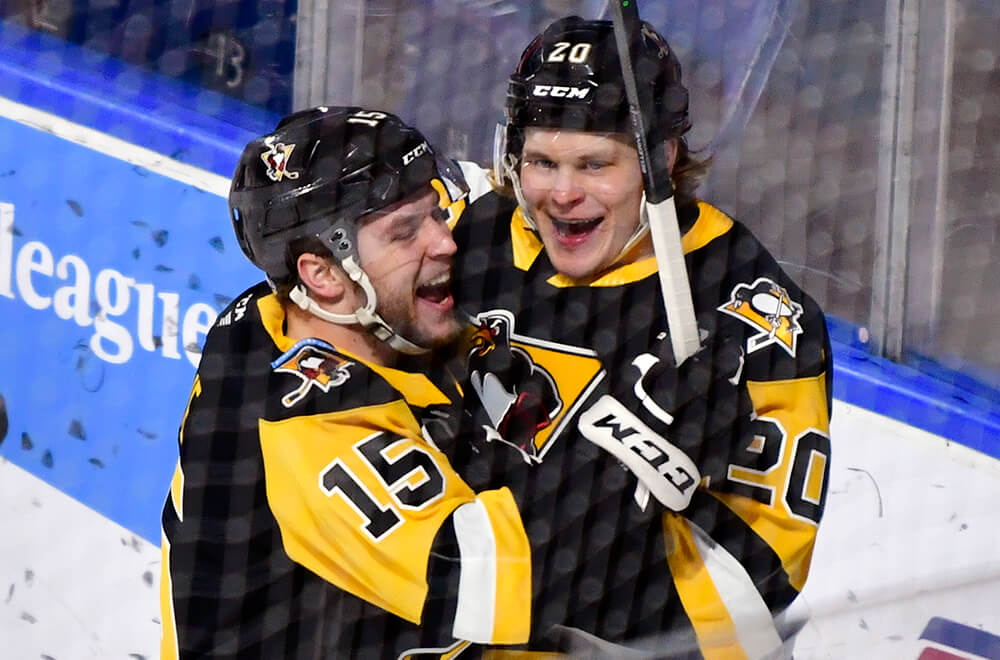 Read more about the article PENGUINS RALLY TO BEAT BEARS IN OVERTIME, 3-2