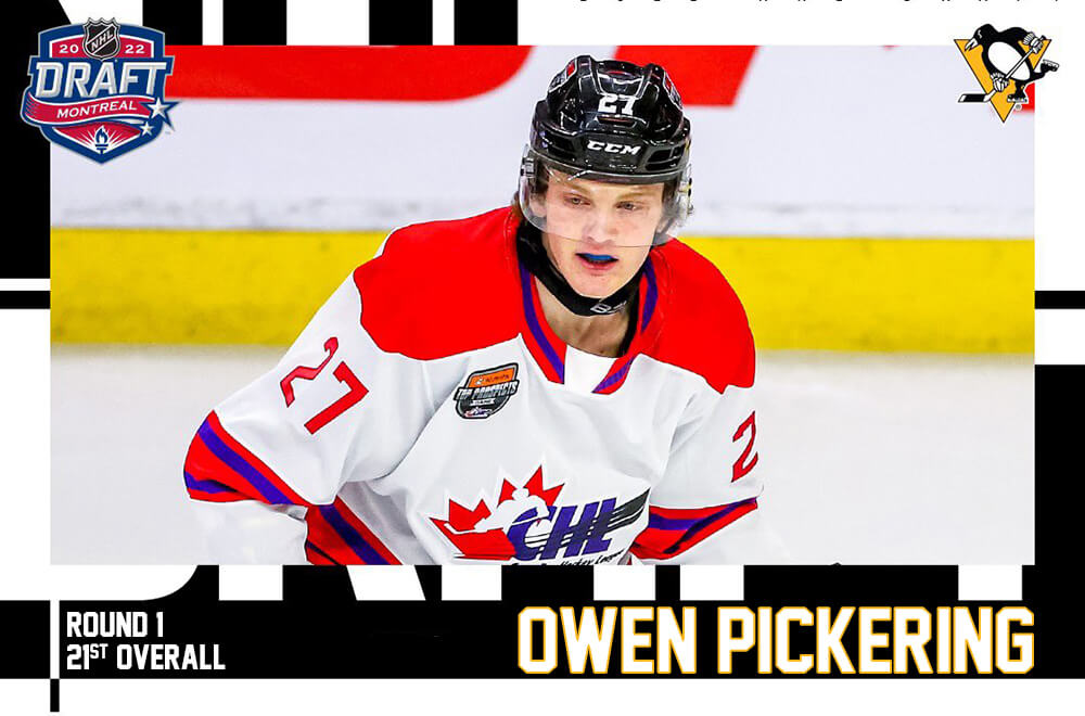 Read more about the article PENGUINS SELECT OWEN PICKERING IN FIRST ROUND OF 2022 DRAFT