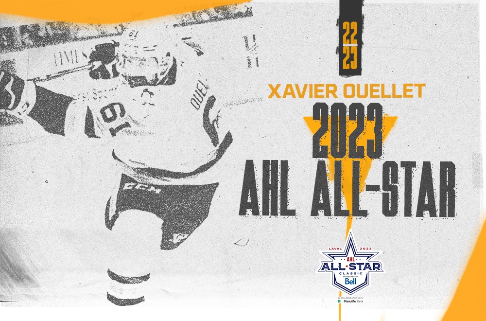Read more about the article XAVIER OUELLET NAMED TO 2023 AHL ALL-STAR CLASSIC