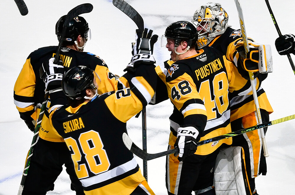 Read more about the article PUUSTINEN, PENGUINS DEFEAT BEARS IN OVERTIME, 3-2