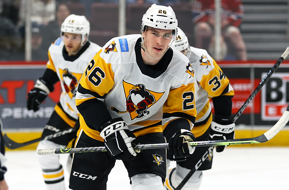 Read more about the article ADDAMO NABS FIRST TWO AHL GOALS IN PENS’ LOSS TO BEARS