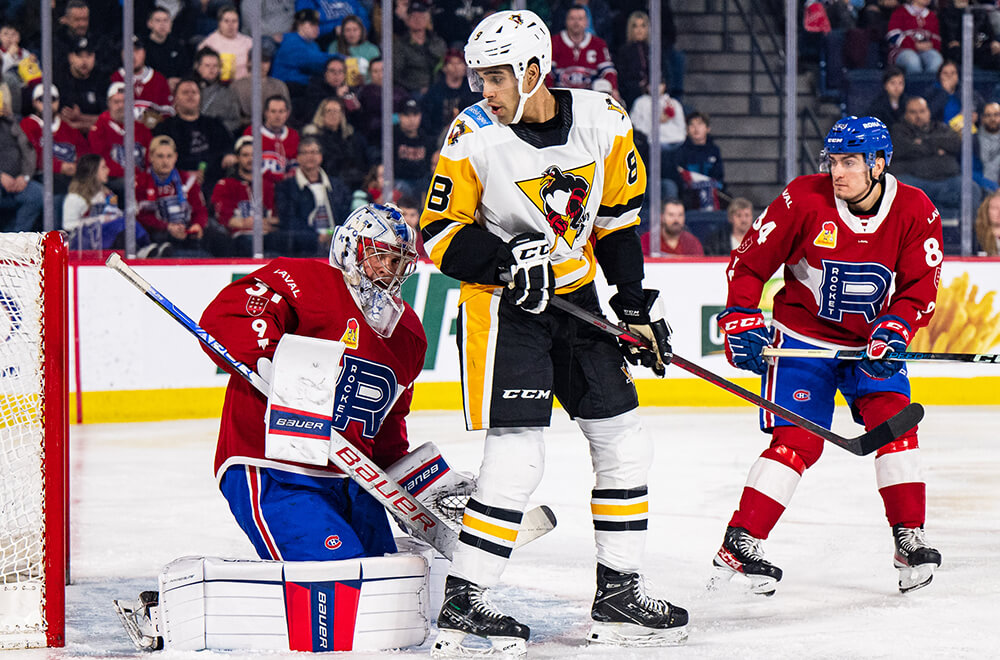 Read more about the article PENGUINS SHUT DOWN BY PRIMEAU, FALL IN LAVAL, 4-0