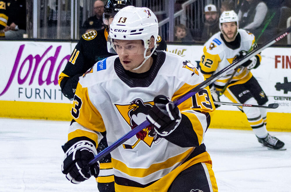 Read more about the article PENGUINS SUFFER HARD-FOUGHT, 3-1 LOSS TO P-BRUINS