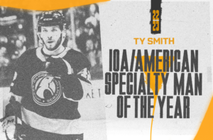 Read more about the article TY SMITH NAMED PENGUINS’ IOA/AMERICAN SPECIALTY MAN OF THE YEAR