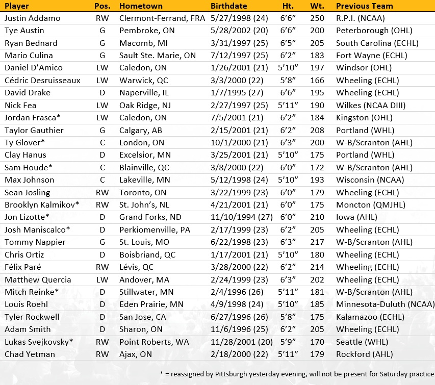 2022 Training Camp Roster