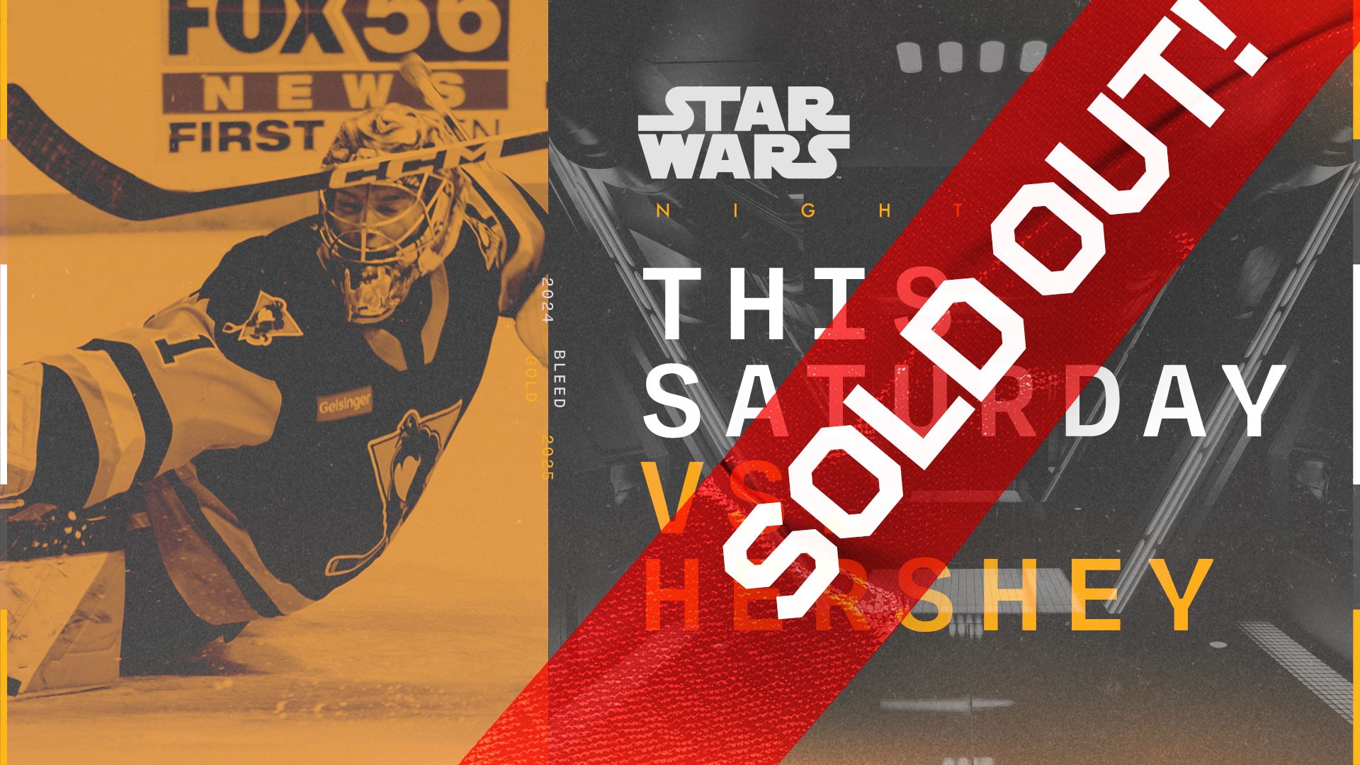 PENGUINS’ SATURDAY HOME GAME vs. HERSHEY SOLD OUT