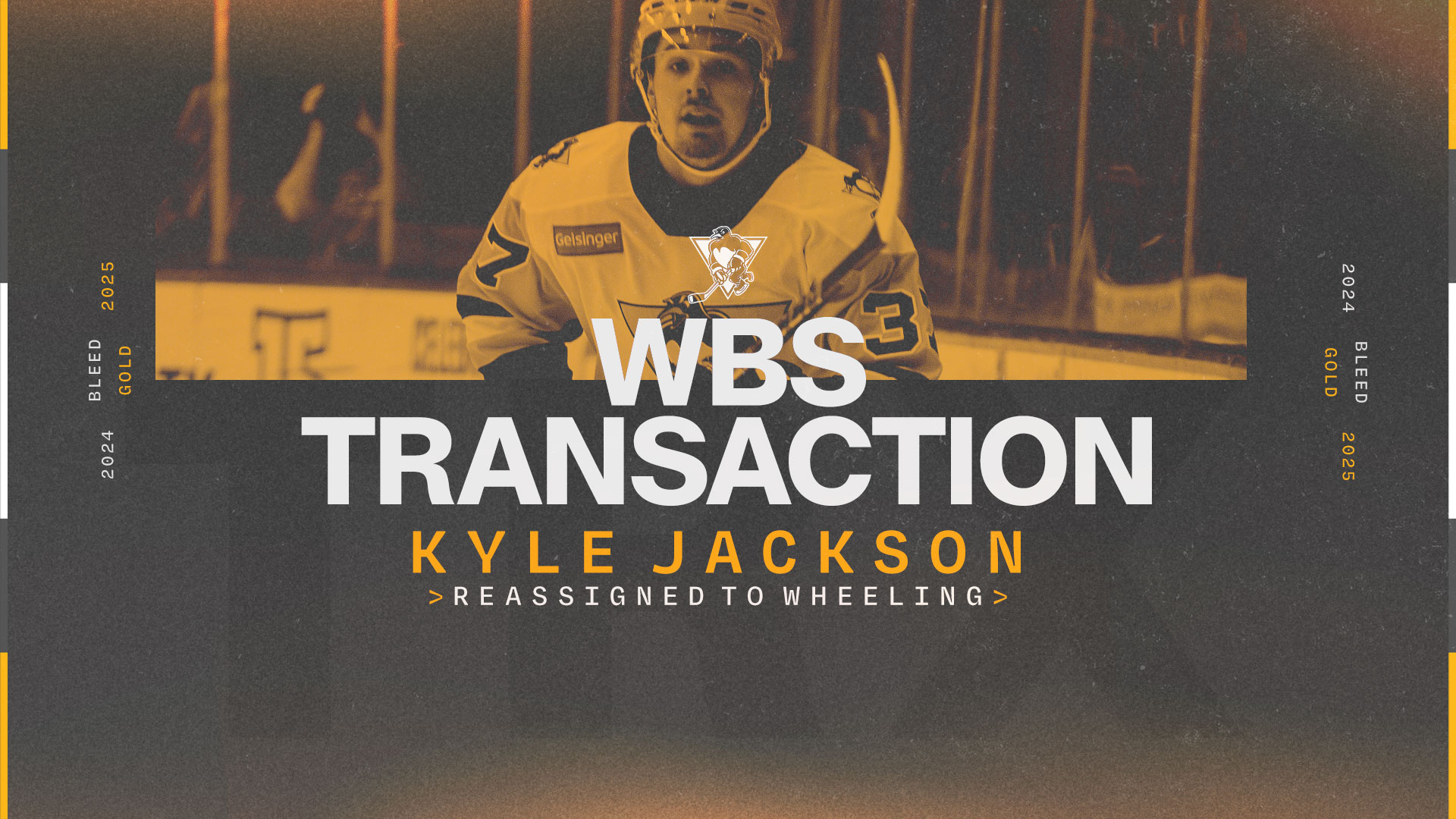 PENGUINS REASSIGN KYLE JACKSON TO WHEELING