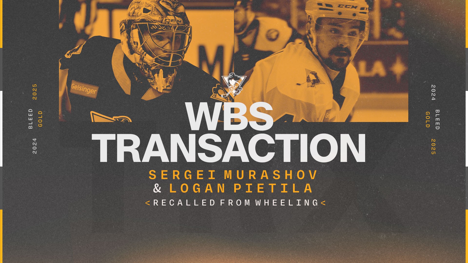 SERGEI MURASHOV REASSIGNED, LOGAN PIETILA RECALLED TO PENGUINS