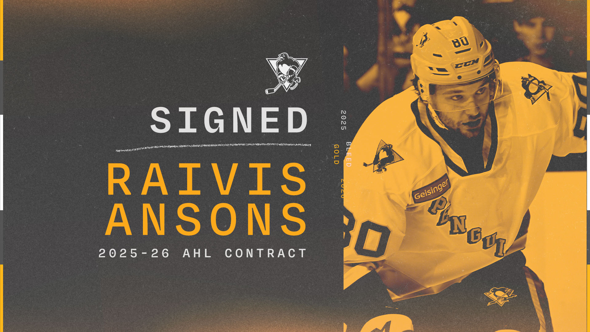 RAIVIS ANSONS SIGNS WITH PENGUINS FOR 2025-26