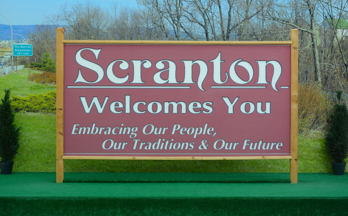 scranton, pa welcome sign