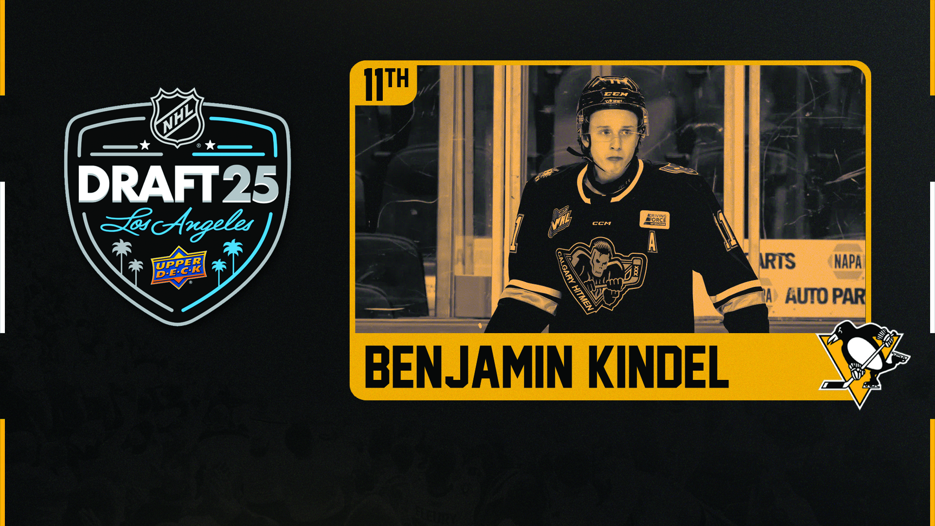 PITTSBURGH DRAFTS BENJAMIN KINDEL 11TH OVERALL