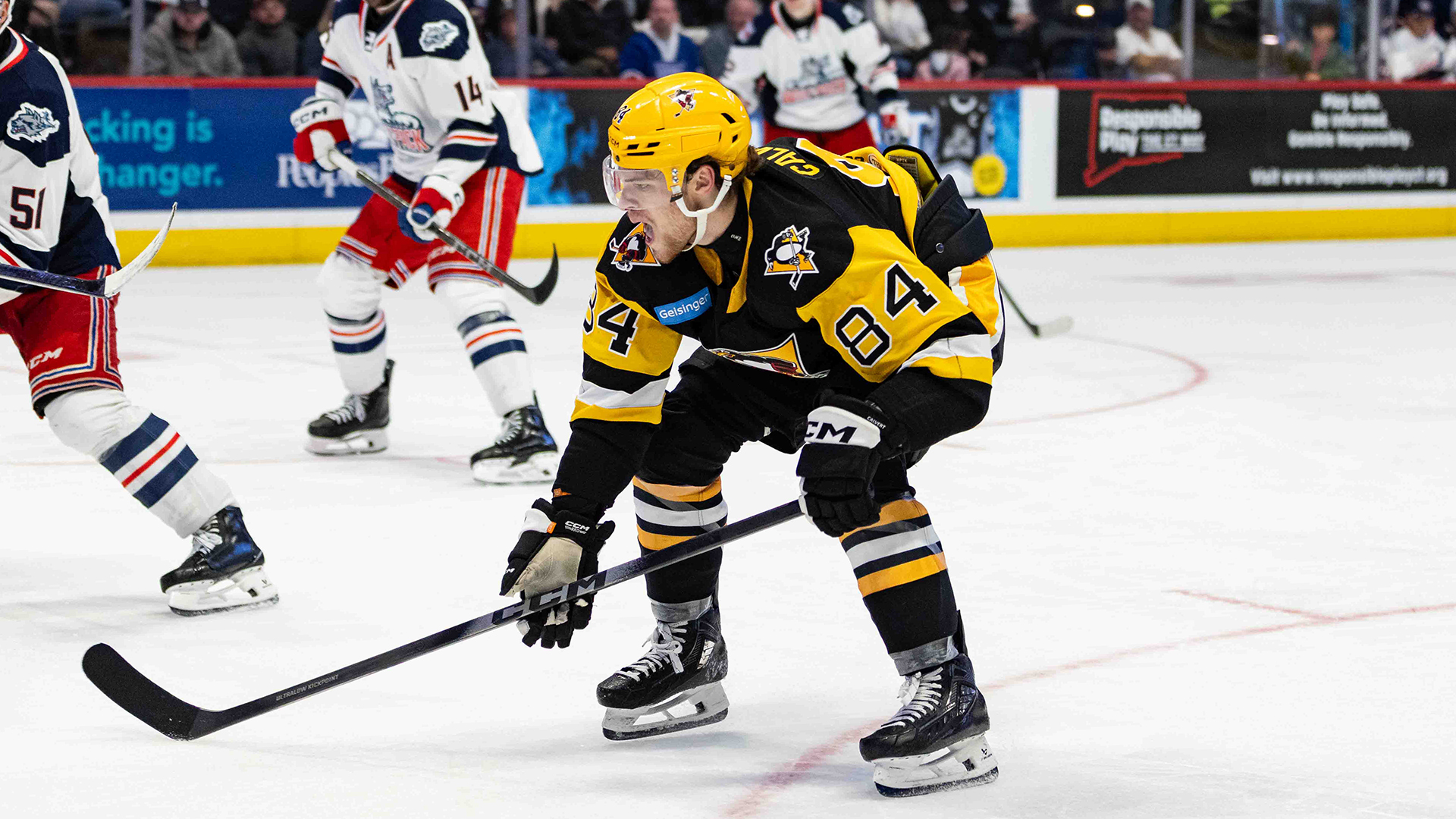 PENGUINS SPRINT PAST WOLF PACK, 5-2