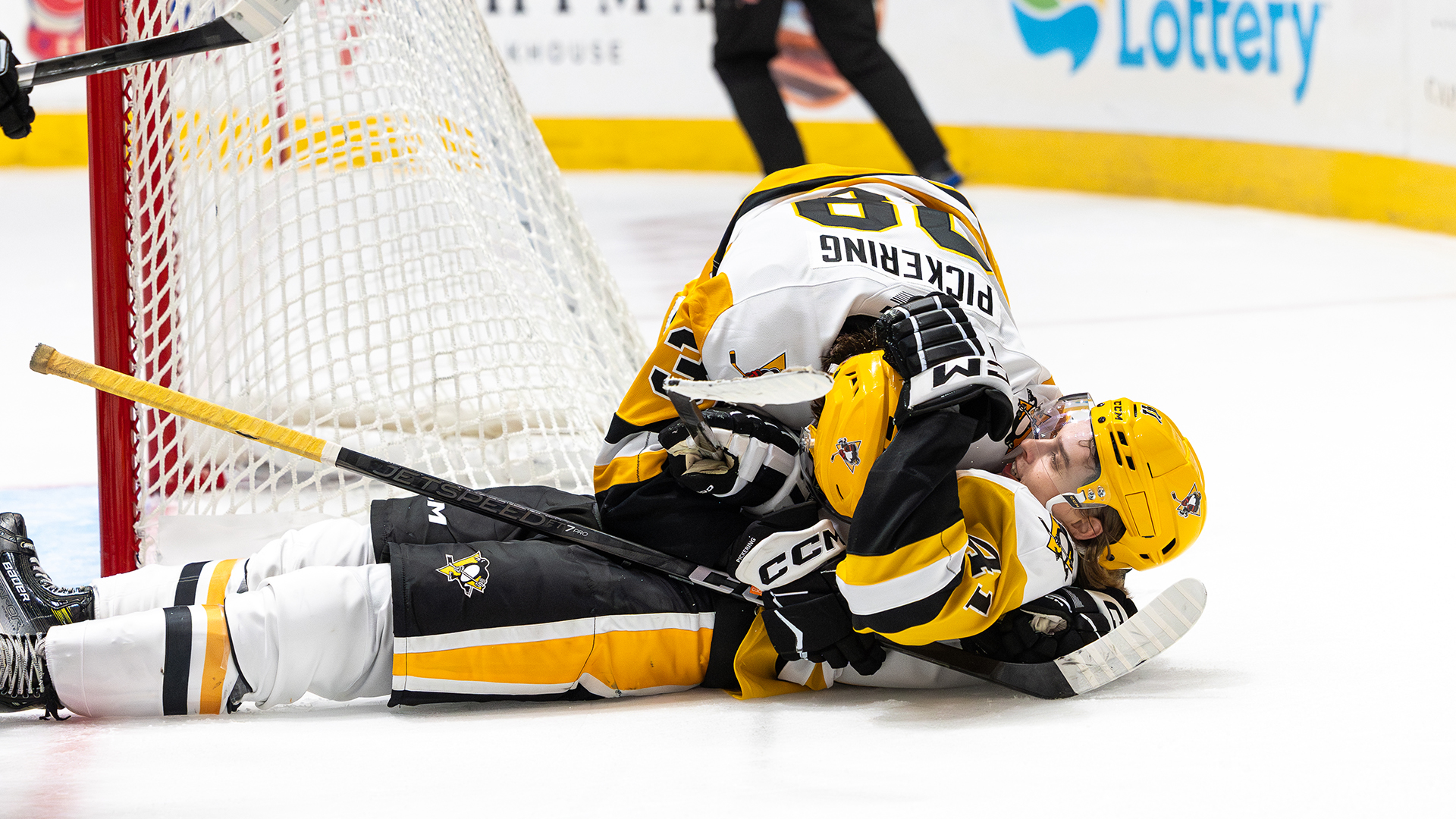 PENGUINS OUTLAST CHECKERS FOR 3-2 OVERTIME WIN