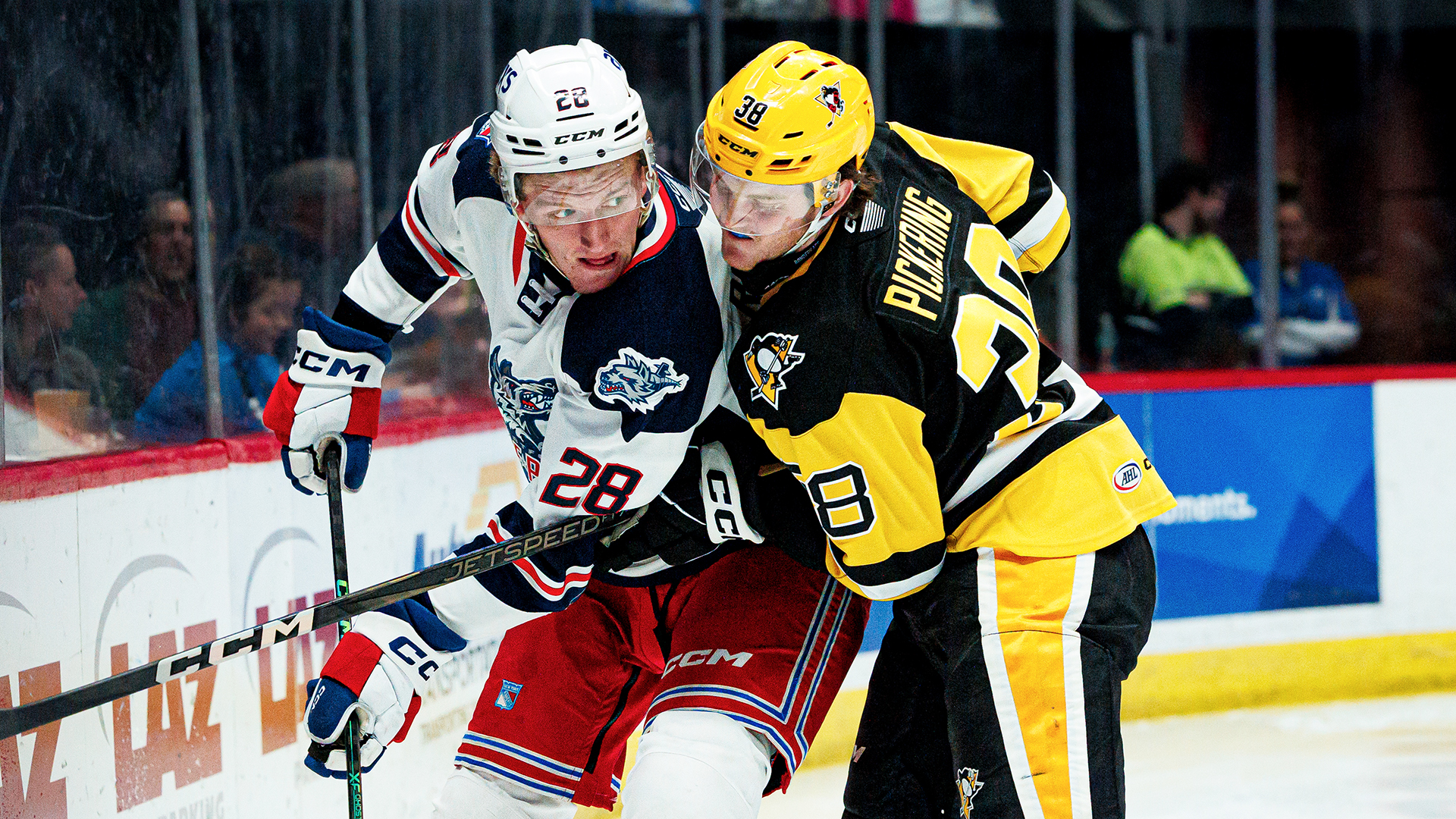 PENGUINS FALL TO WOLF PACK, 5-2