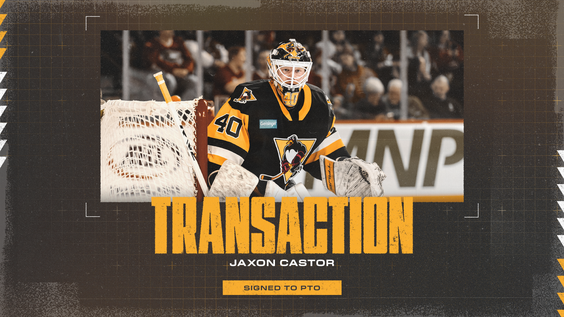 PENGUINS SIGN JAXON CASTOR TO PTO