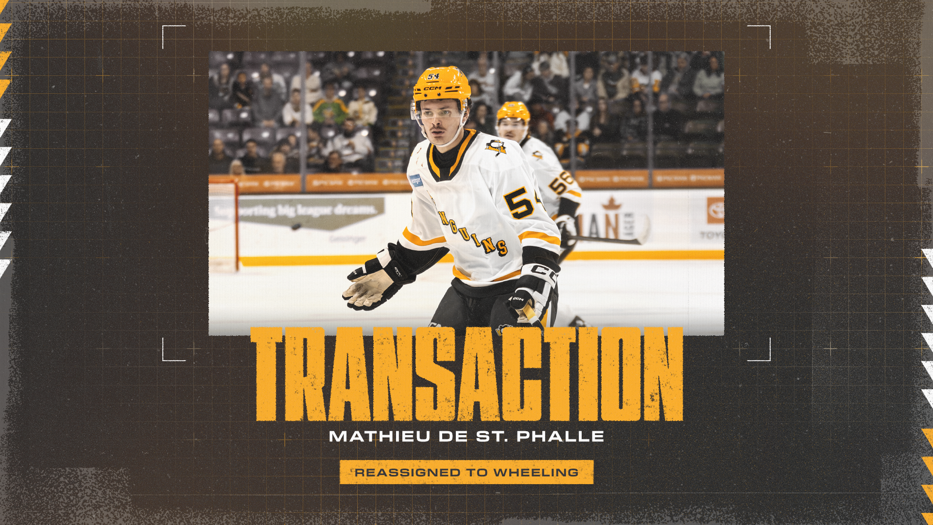 PENGUINS REASSIGN DE ST. PHALLE TO WHEELING