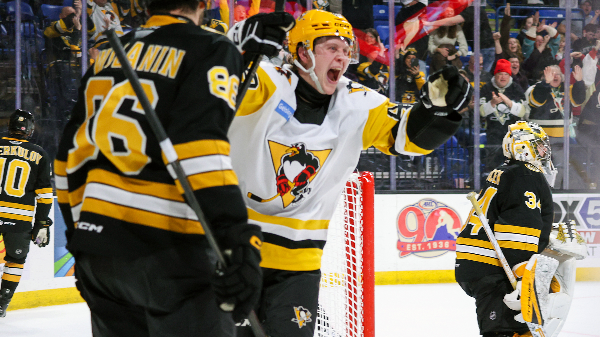 PENGUINS DEFEAT P-BRUINS IN OVERTIME, 2-1