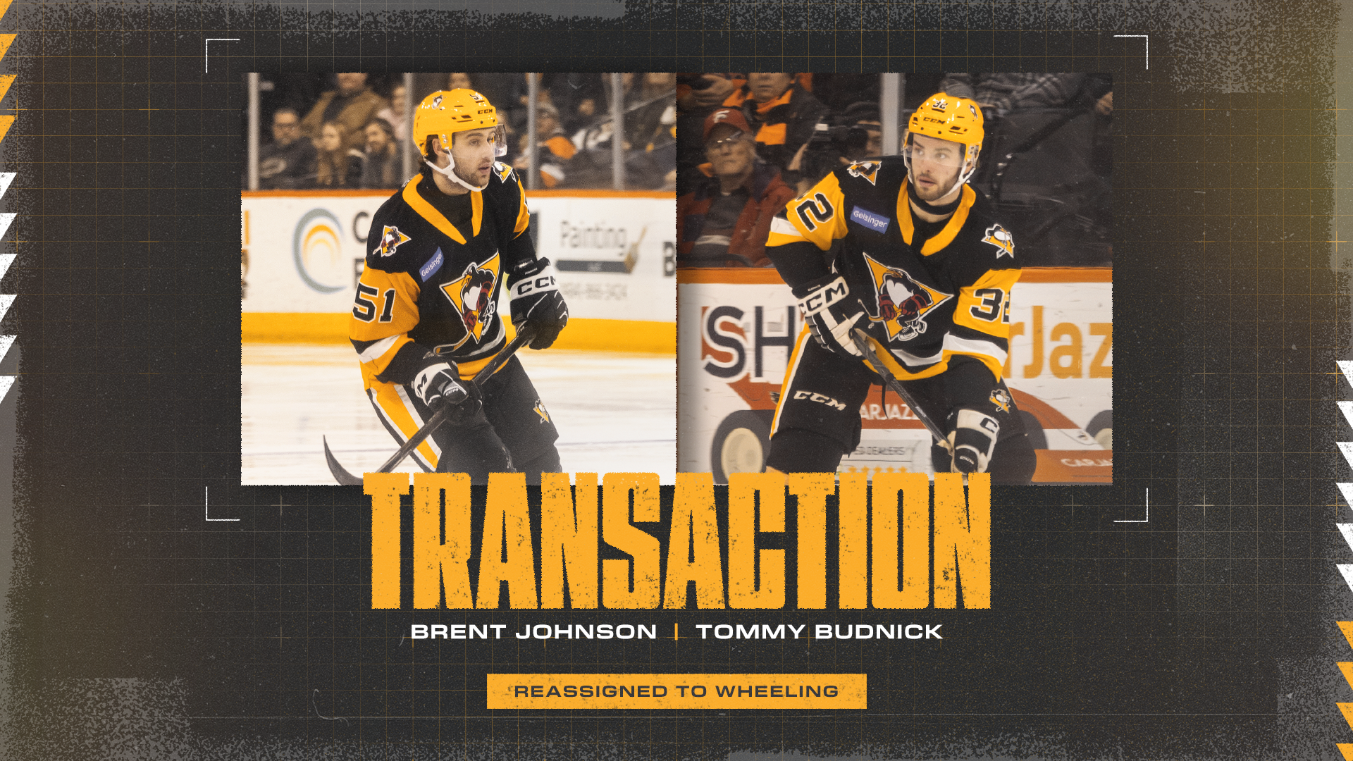PENGUINS REASSIGN JOHNSON, BUDNICK TO WHEELING