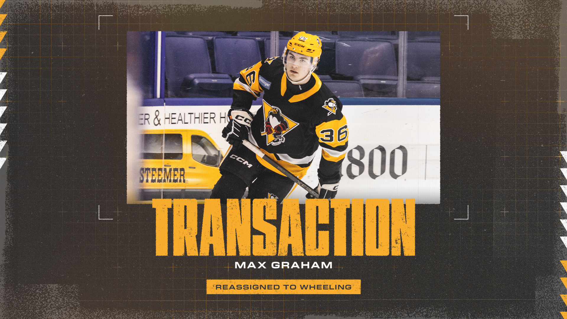 PENGUINS REASSIGN MAX GRAHAM TO WHEELING