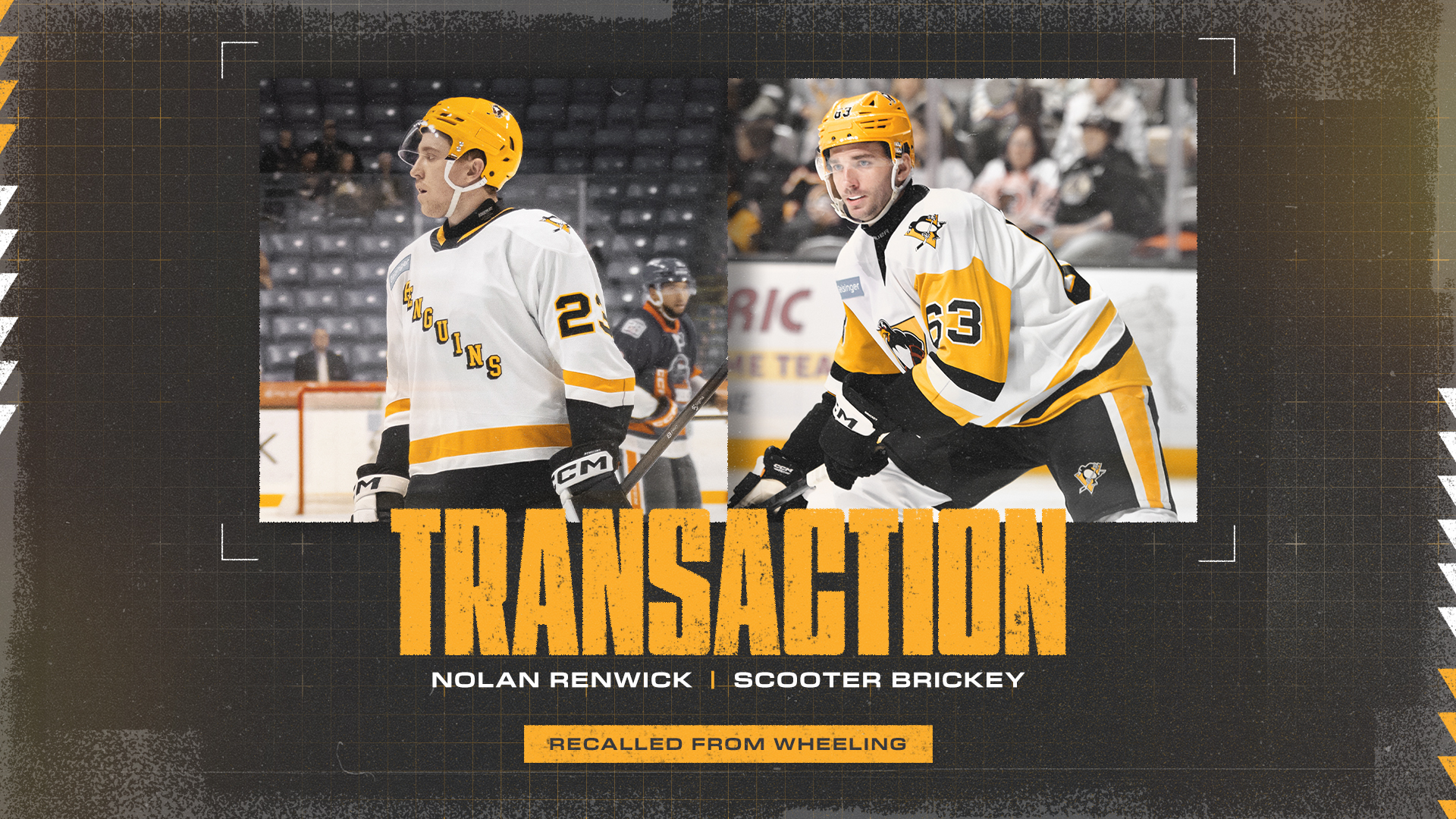 PENGUINS RECALL SCOOTER BRICKEY AND NOLAN RENWICK