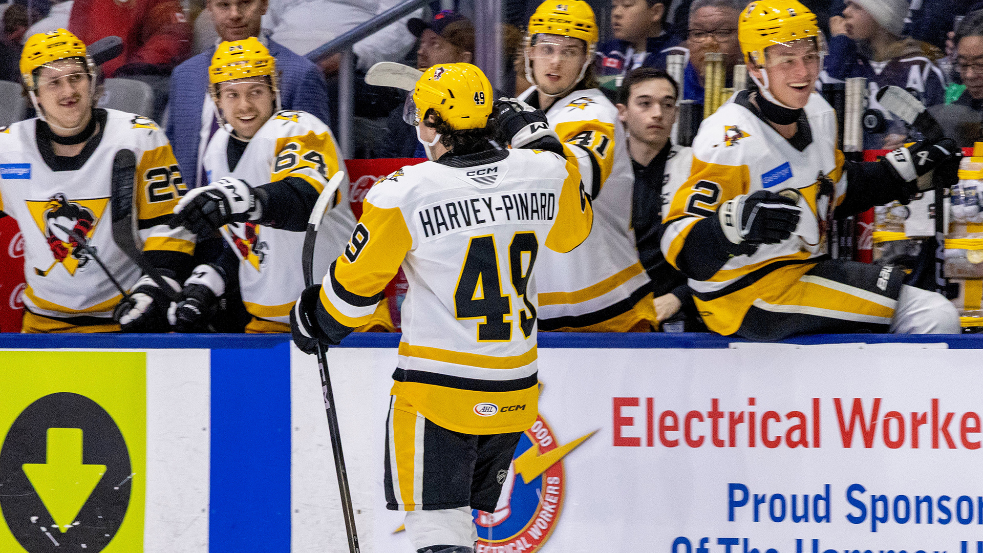 PENGUINS END TRIP WITH 4-3 WIN OVER MARLIES
