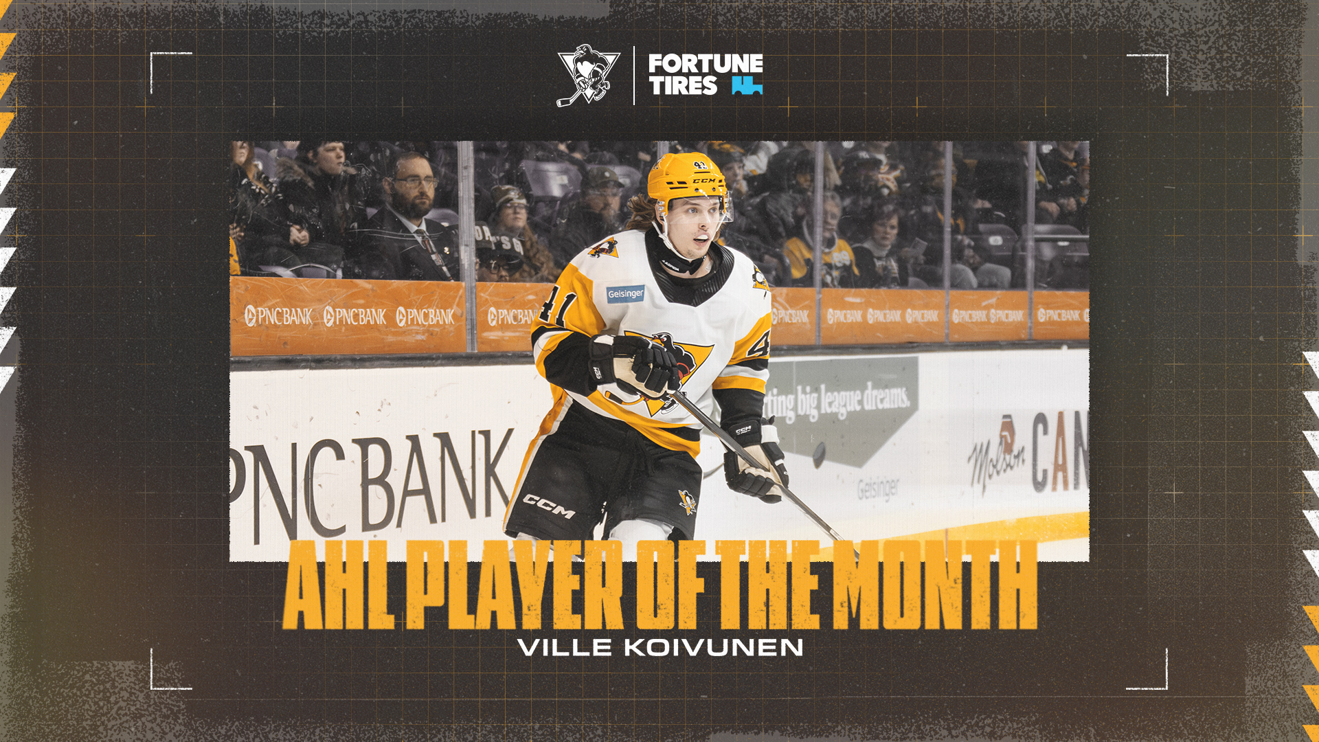 VILLE KOIVUNEN NAMED AHL PLAYER OF THE MONTH FOR FEBRUARY