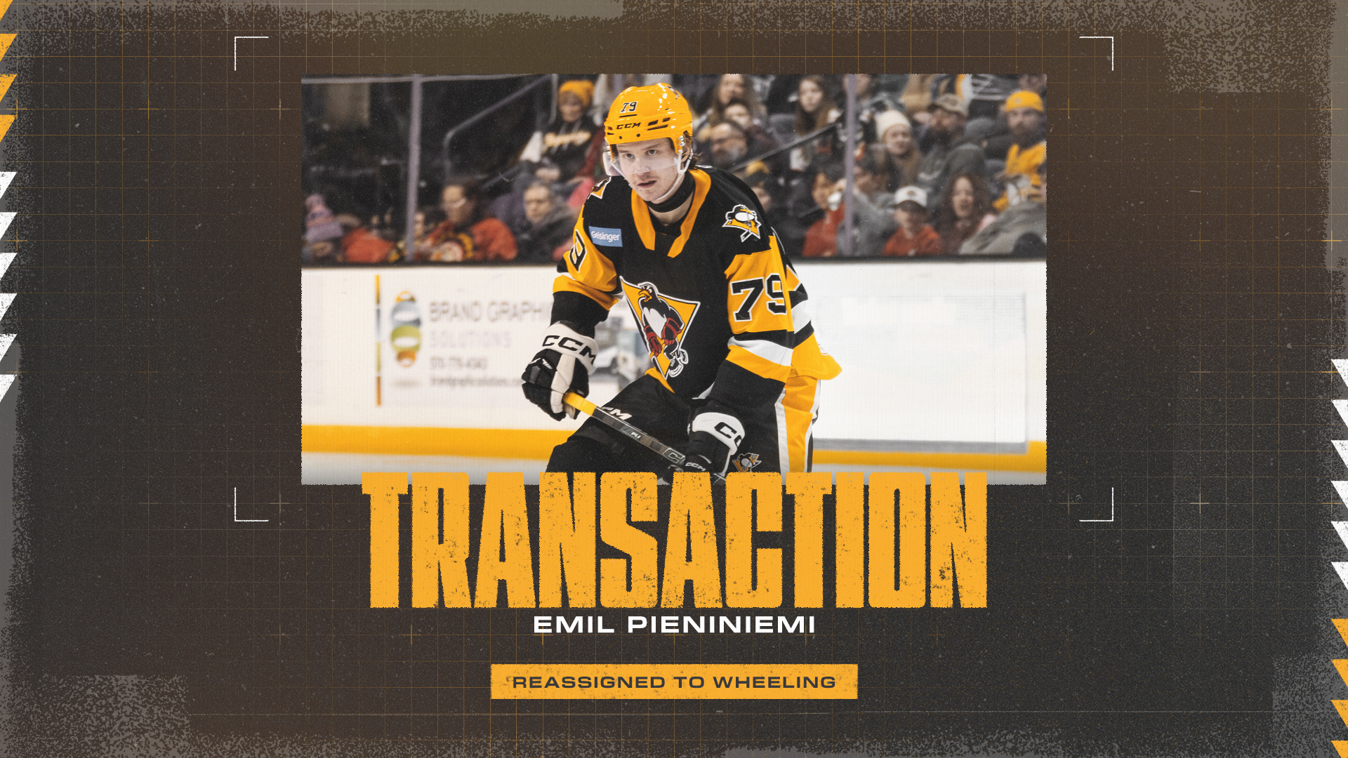 EMIL PIENINIEMI REASSIGNED TO WHEELING
