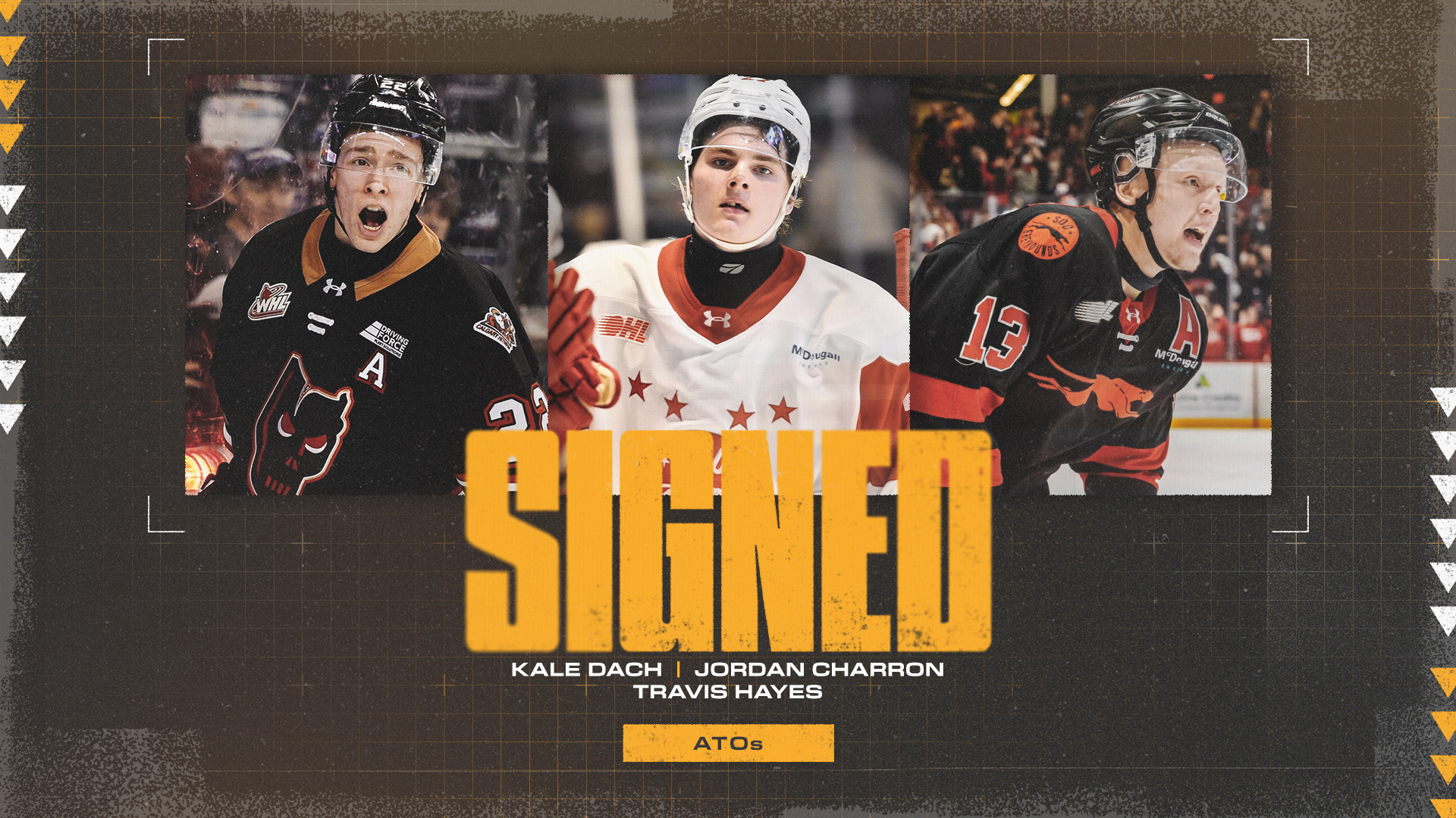 PENGUINS SIGN DACH, CHARRON, HAYES TO ATOS