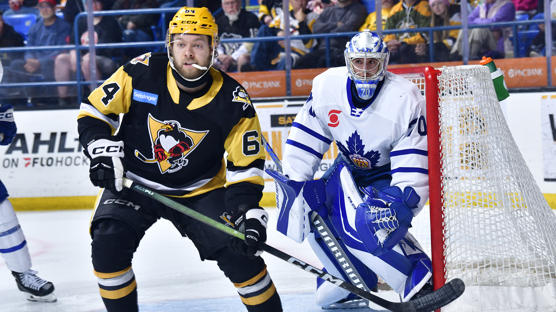 PENGUINS LOSE GAME 1 TO MARLIES, 4-2