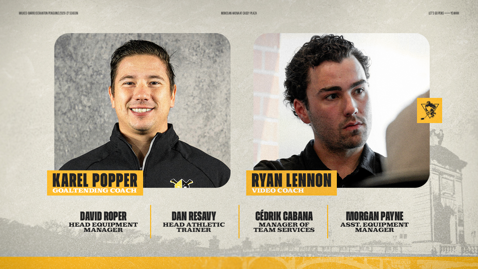 PENGUINS ANNOUNCE HOCKEY OPERATIONS ADDITIONS, PROMOTIONS